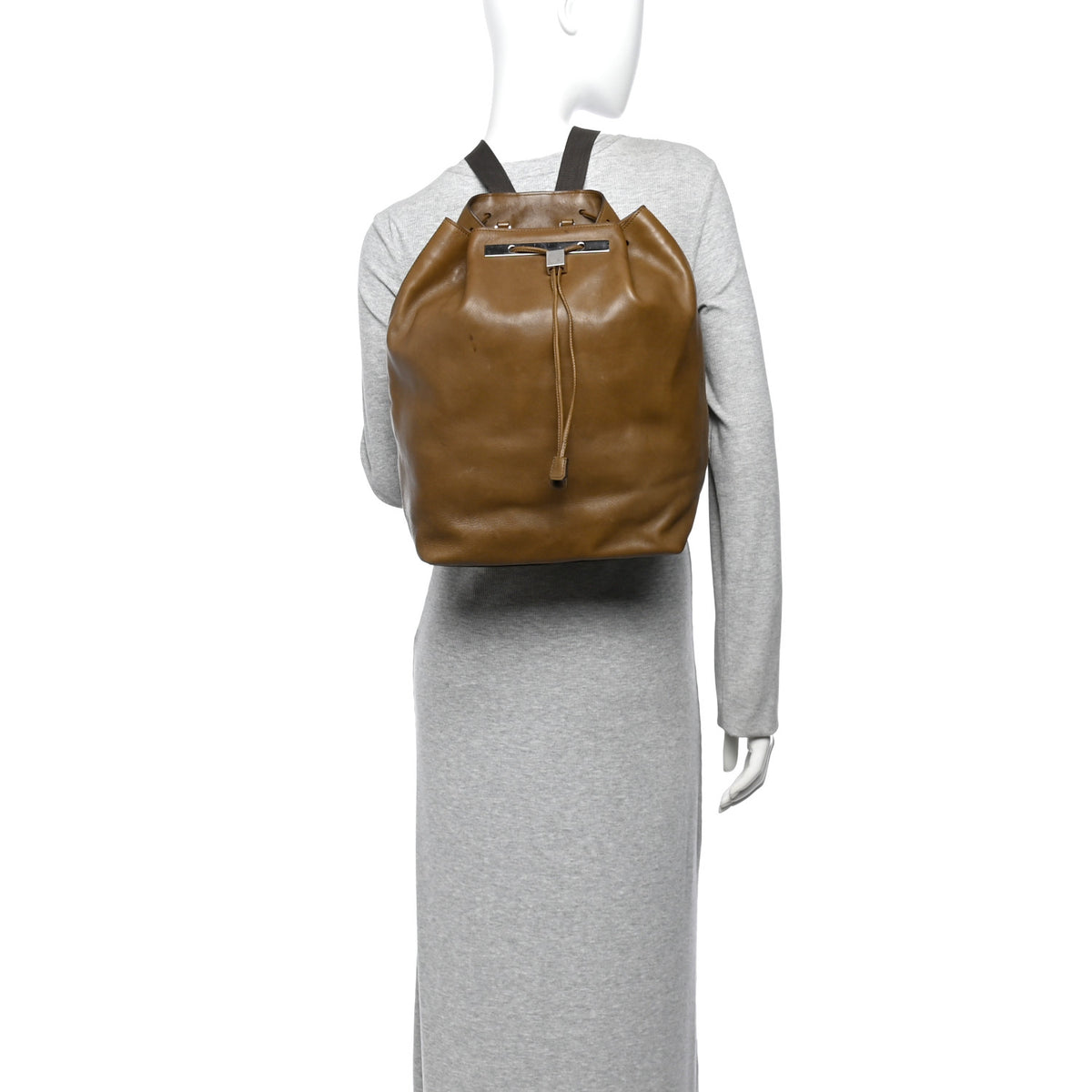 The Row Saddle Calfskin Backpack 11 Muschio 2 of 10