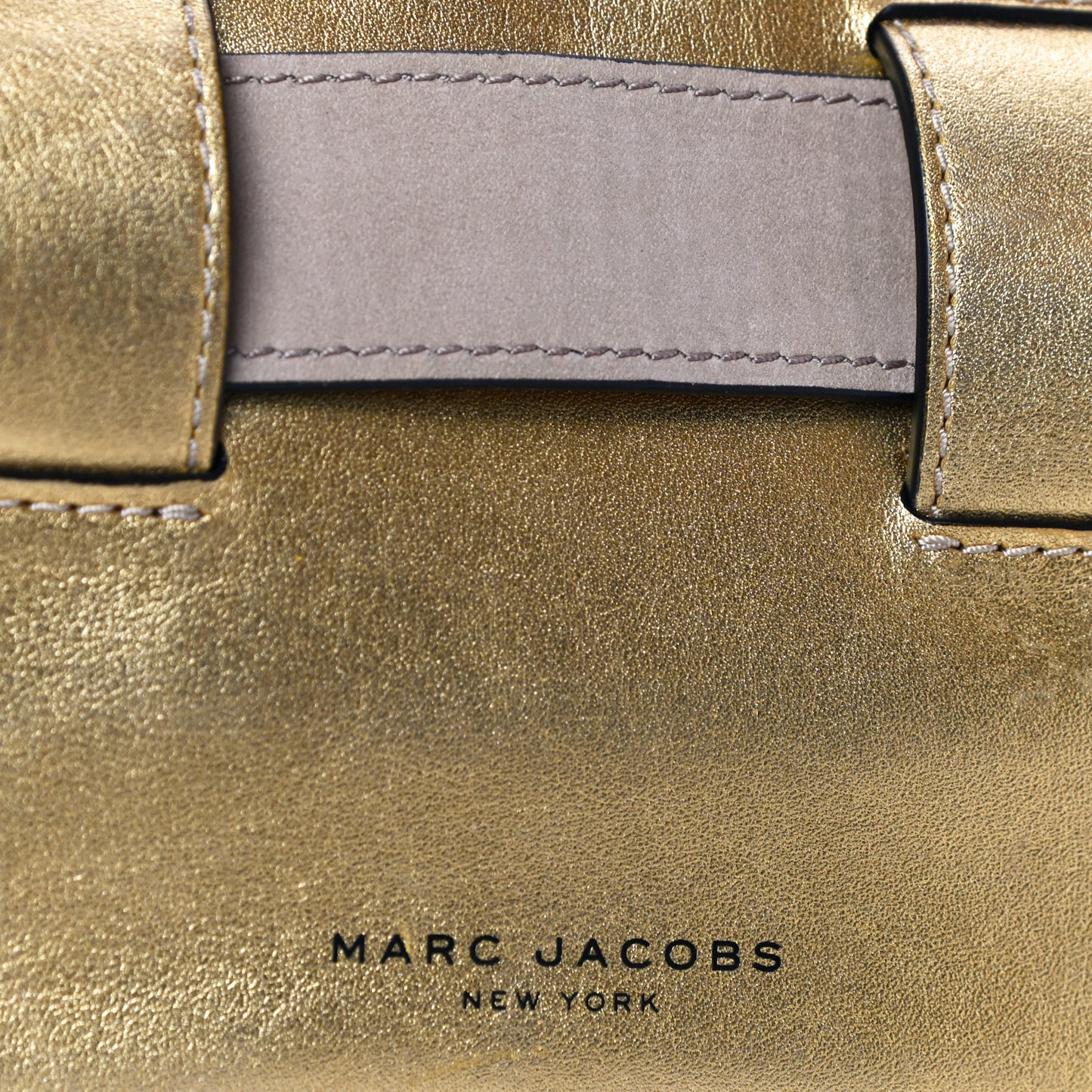 Metallic Calfskin Belt Bag Gold