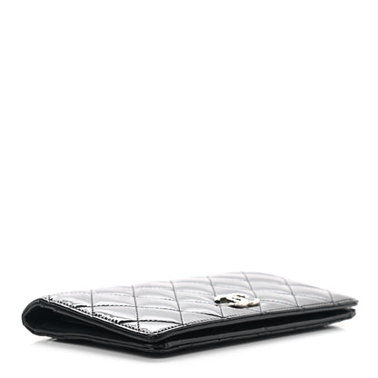 Chanel Patent Quilted Brilliant Yen Wallet Black 4 of 12