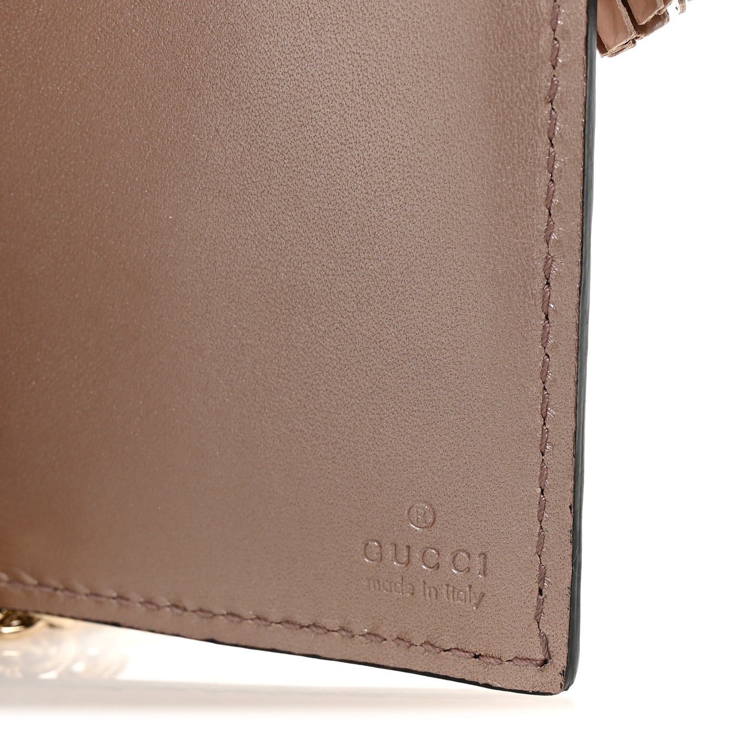 Shine Guccissima Emily Continental Chain Wallet Dark Cipria