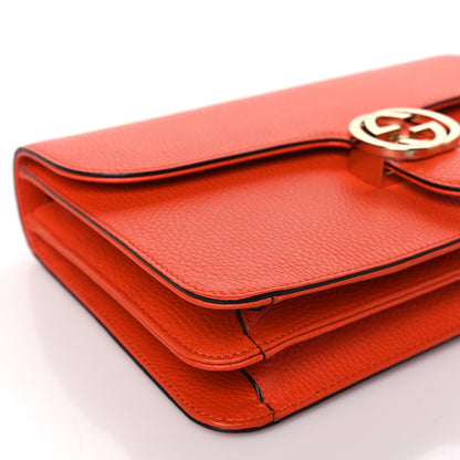 Gucci Dollar Calfskin Interlocking G Shoulder Bag Sun Orange 8 of 9