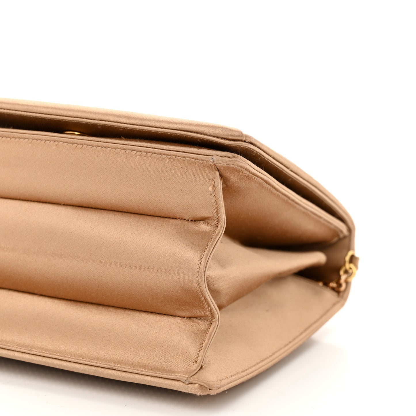 Crystal Satin Clutch Gold
