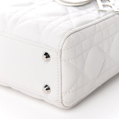 Christian Dior Lambskin Cannage Mini Lady Dior White 10 of 13