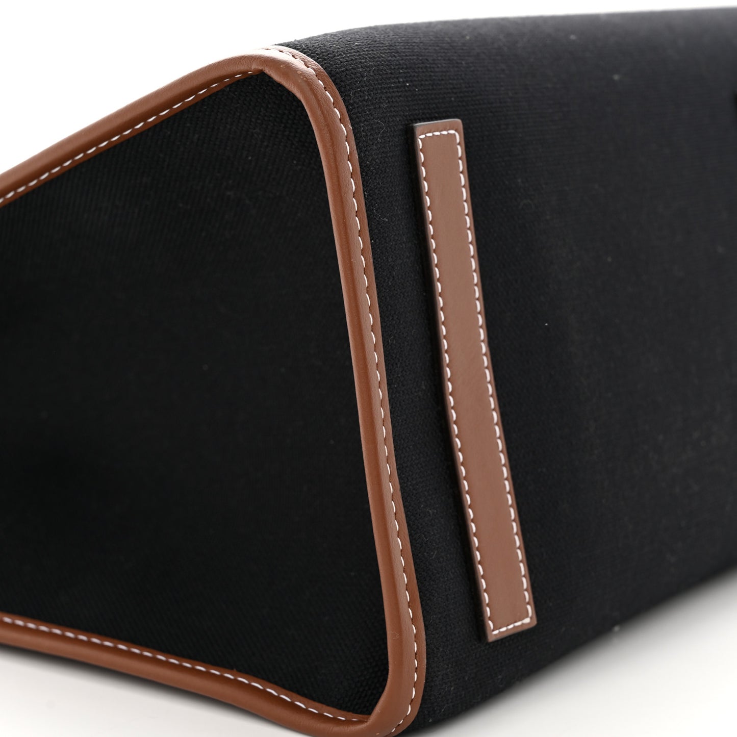 Canvas Smooth Calfskin Medium Two Tone Freya Tote Black Tan