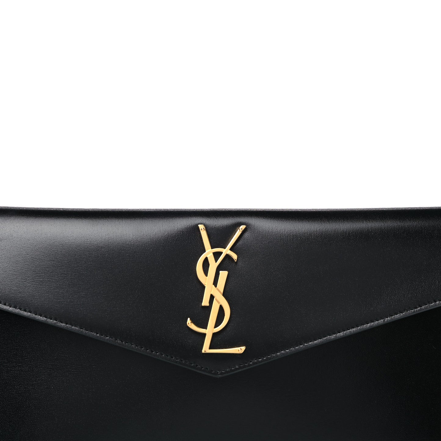 Smooth Shiny Calfskin Monogram Uptown Pouch Black