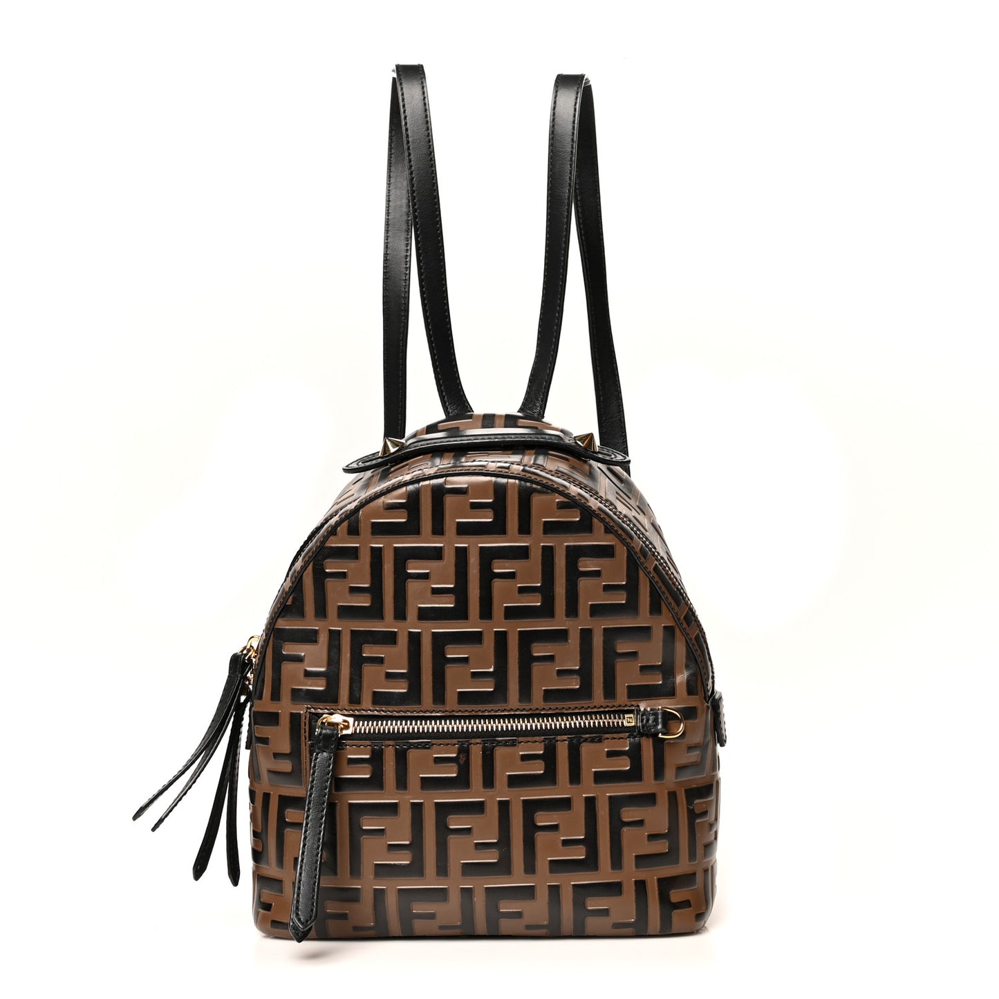 Vitello Bi-Color FF 1974 Embossed Mini Backpack Maya Black