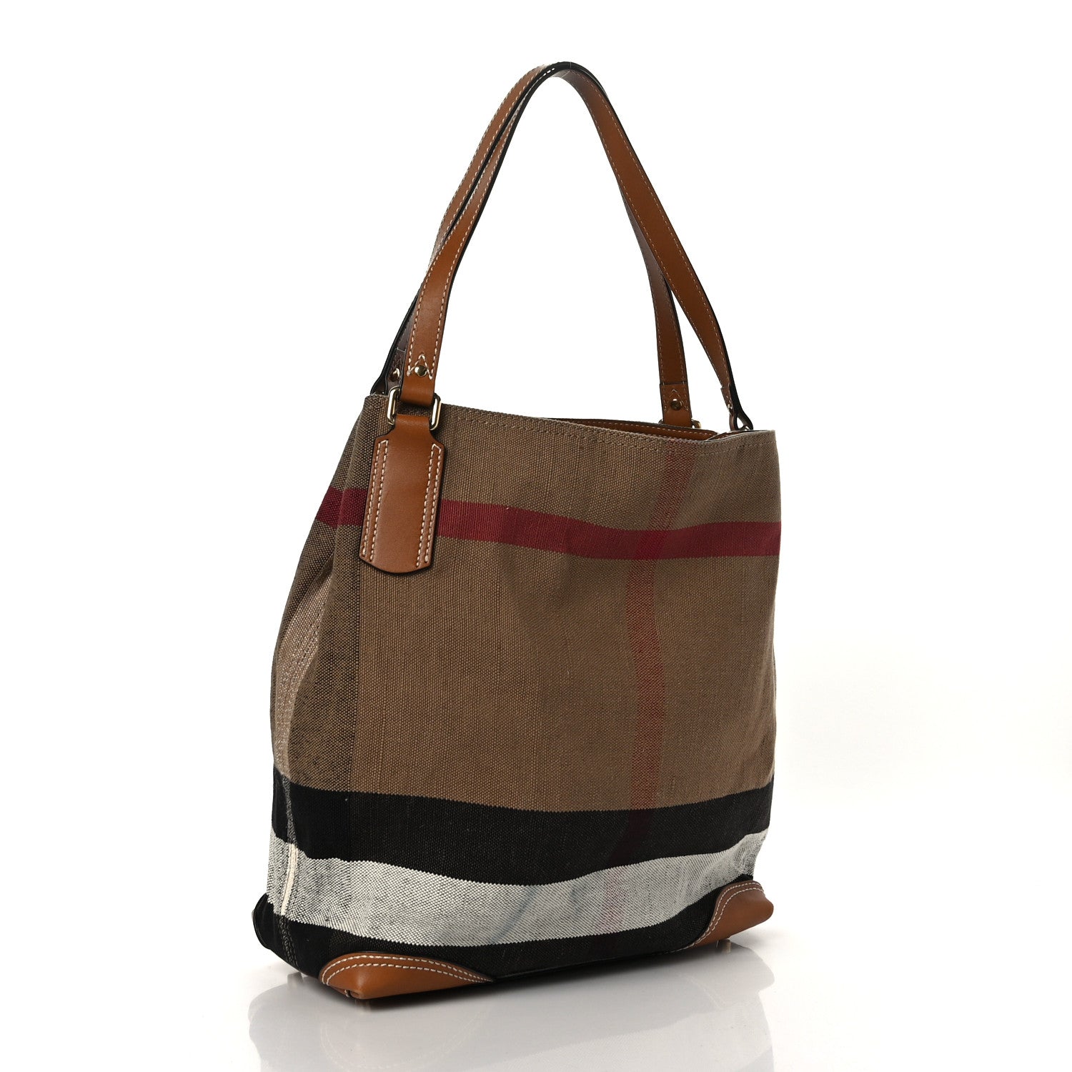 Burberry Canvas Mega Check Medium Maidstone Saddle Brown 3 of 9