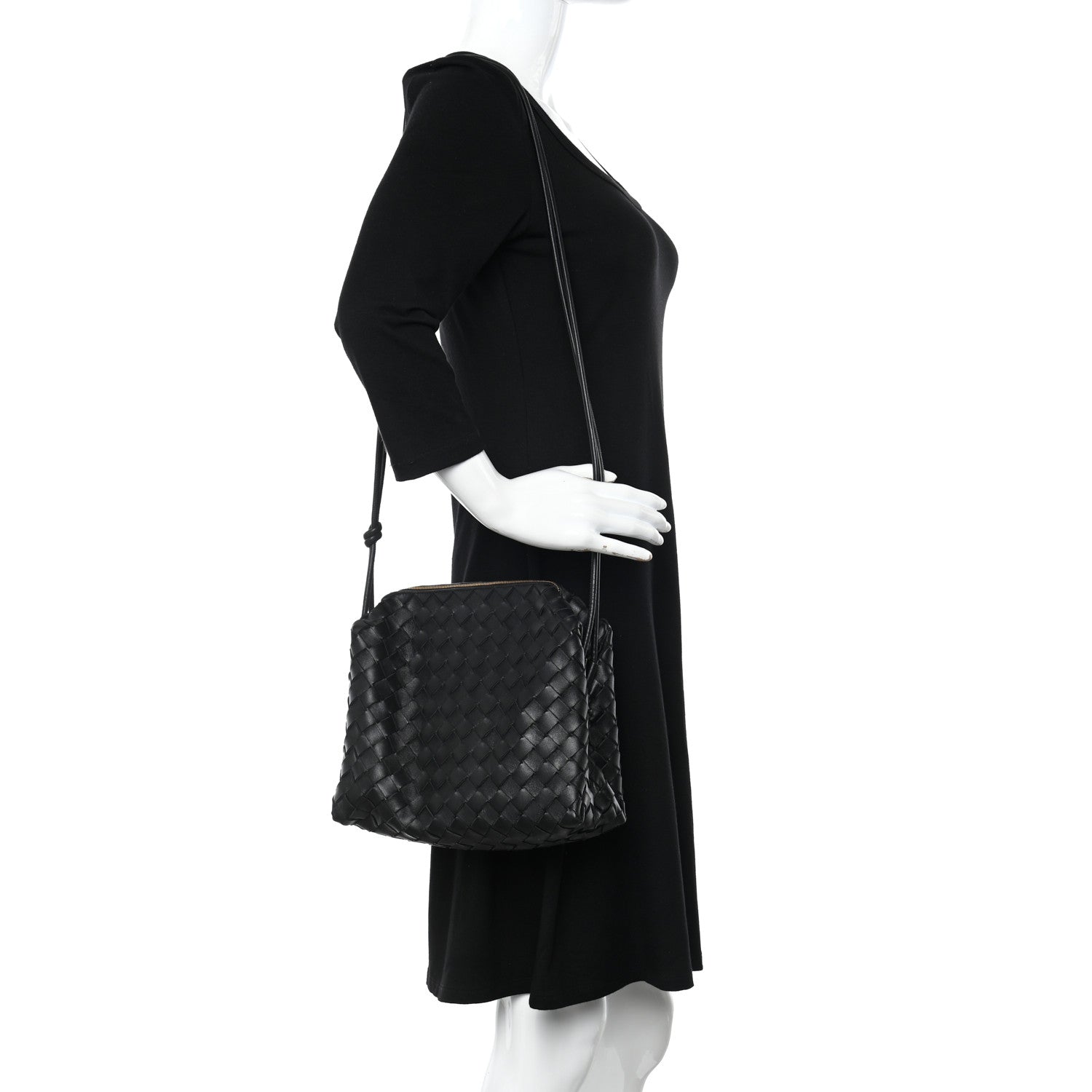 Bottega Veneta Nappa Intrecciato Medium Loop Camera Bag Black 2 of 9