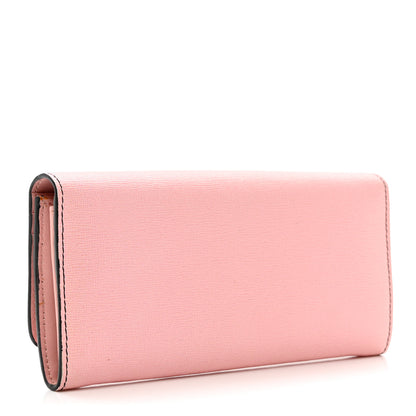 Fendi Vitello Elite Century Hypnoteyes Studded Continental Wallet Bubblegum Multicolor 2 of 8