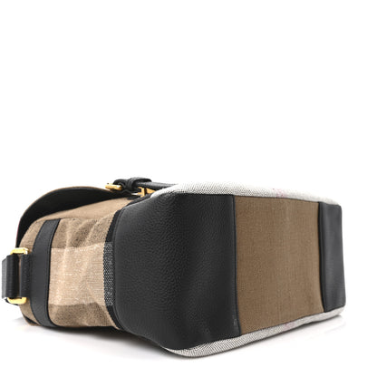 Burberry Canvas Mega Check Small Baildon Messenger Bag Black 10 of 11