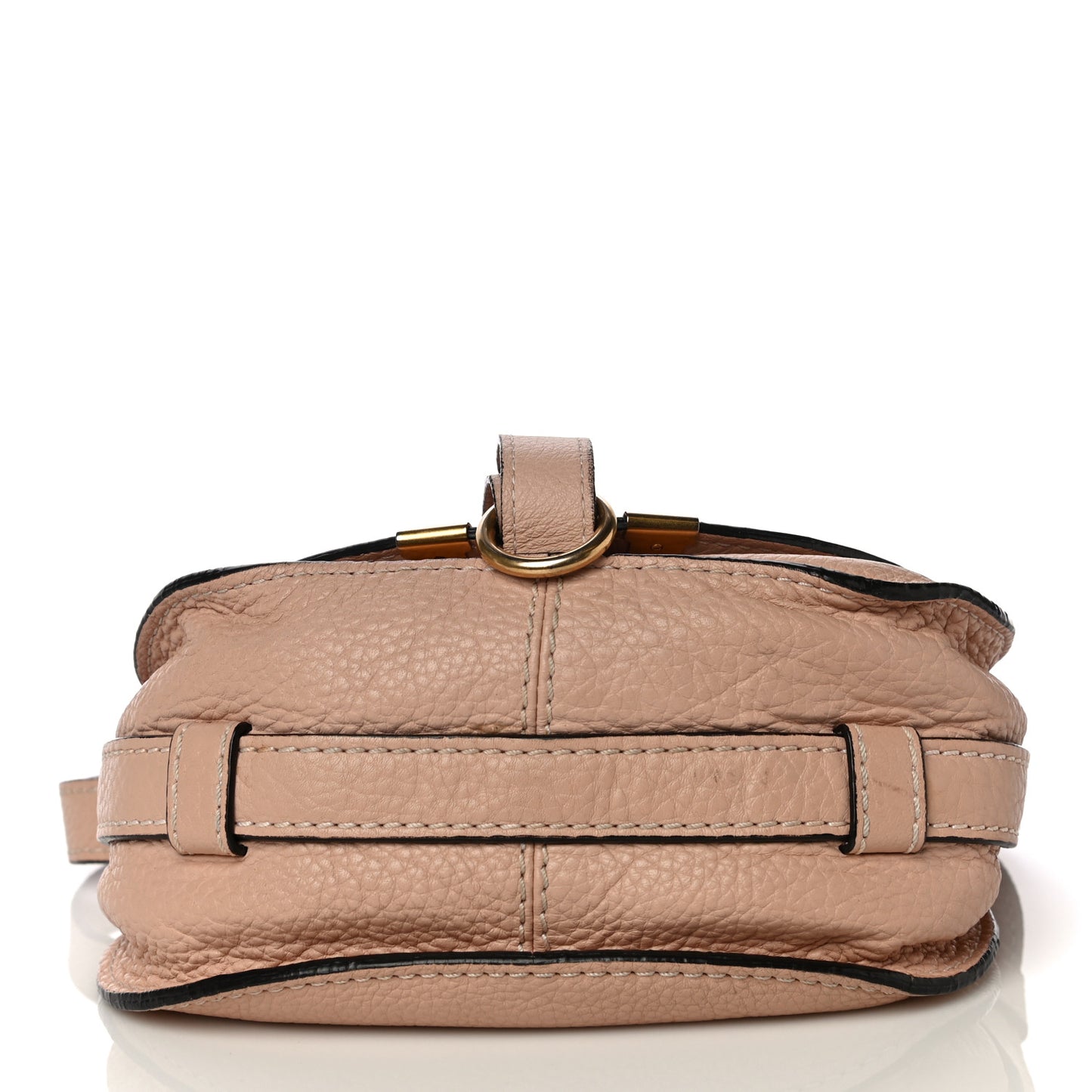 Calfskin Mini Marcie Round Crossbody Bag Blush Nude