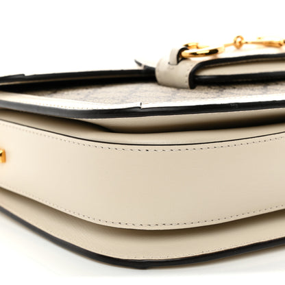 Gucci GG Supreme Monogram Horsebit 1955 Shoulder Bag Beige Mystic White 9 of 10