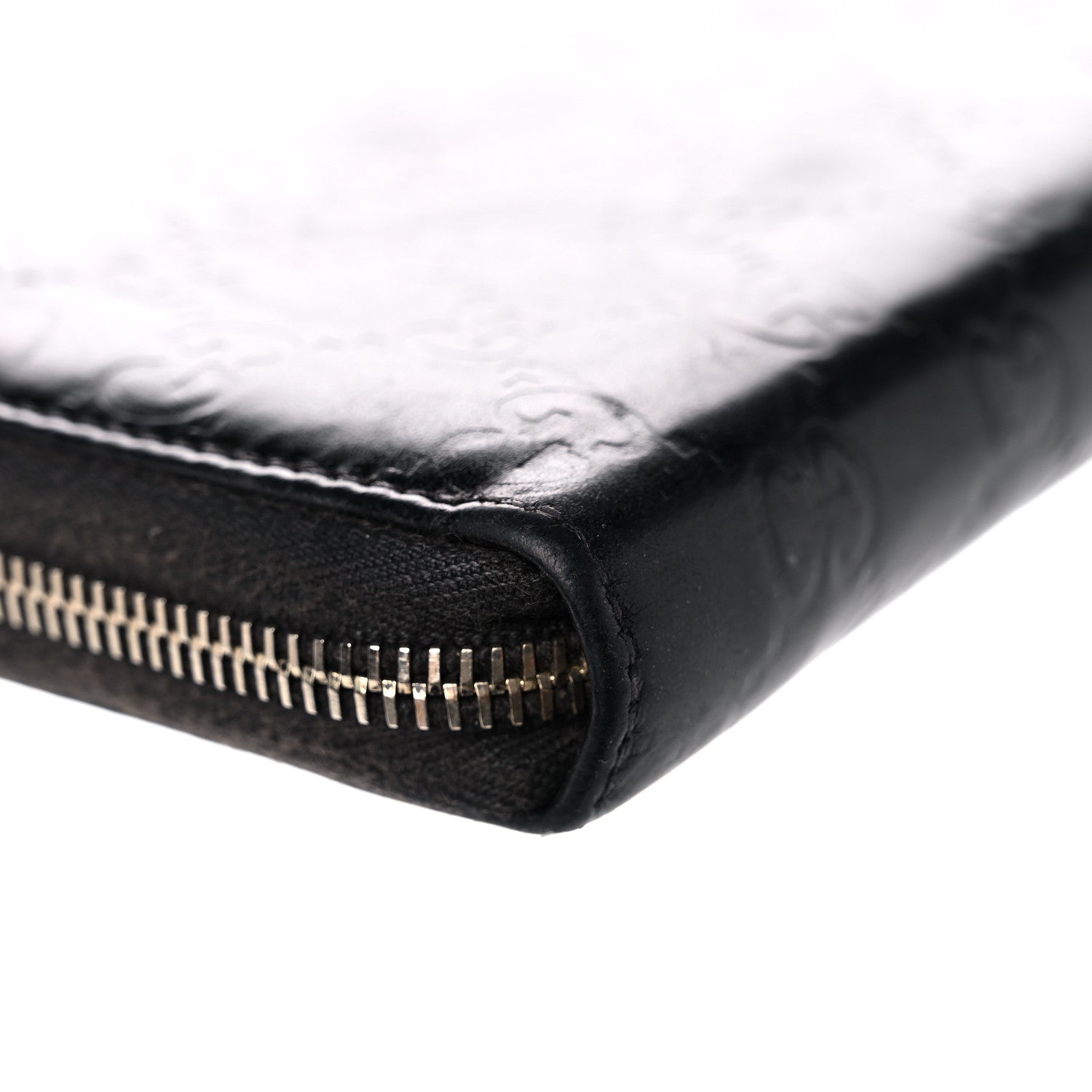 Gucci Guccissima Large Twins Zip Around Wallet Black 11 of 19