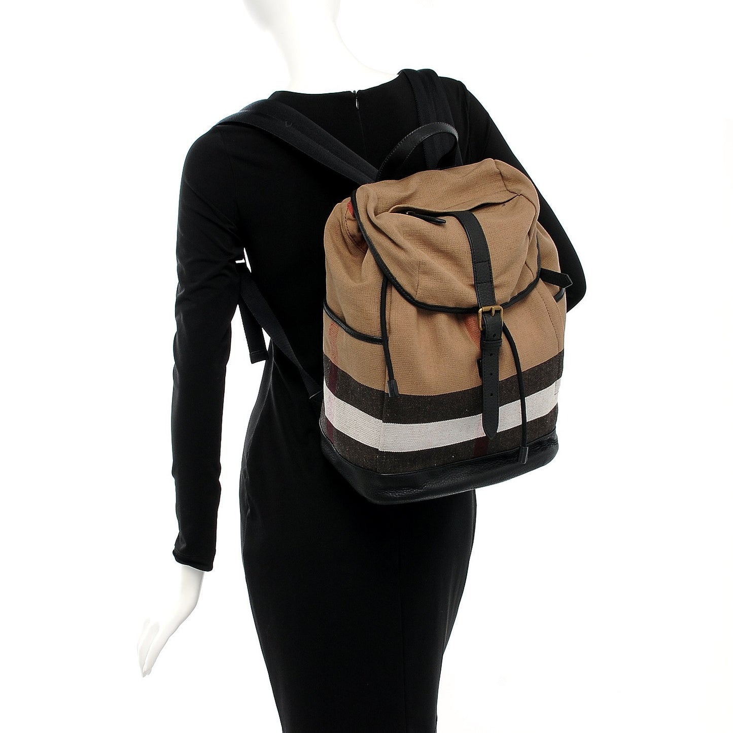 Canvas Mega Check Drifton Backpack Black