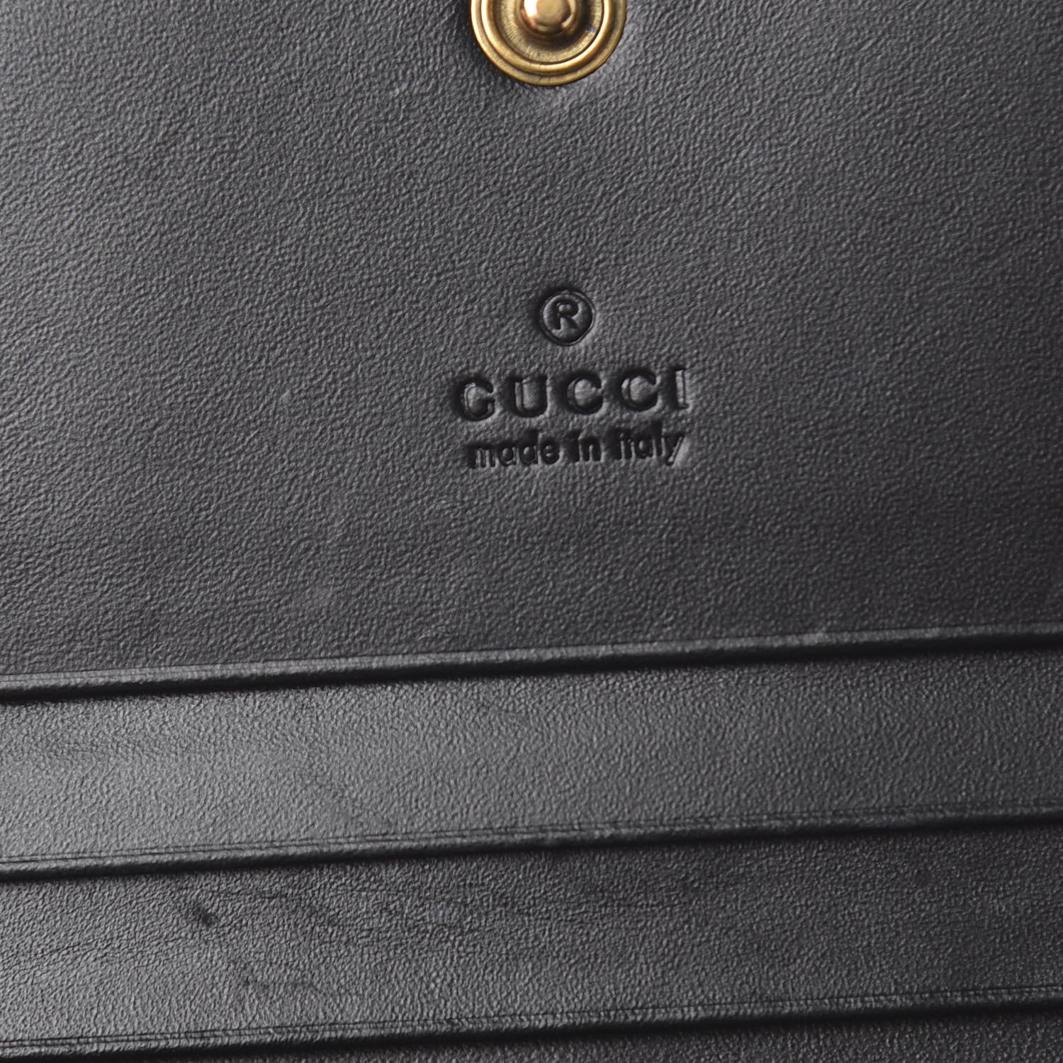 Gucci Guccissima Signature Crystal Cat Card Case Wallet Black 6 of 7
