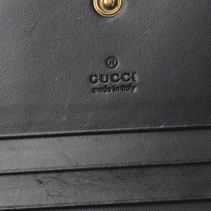 Gucci Guccissima Signature Crystal Cat Card Case Wallet Black 6 of 7