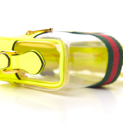 Gucci Vinyl Web Mini Ophidia Transparent Shoulder Bag Yellow Fluo 6 of 9