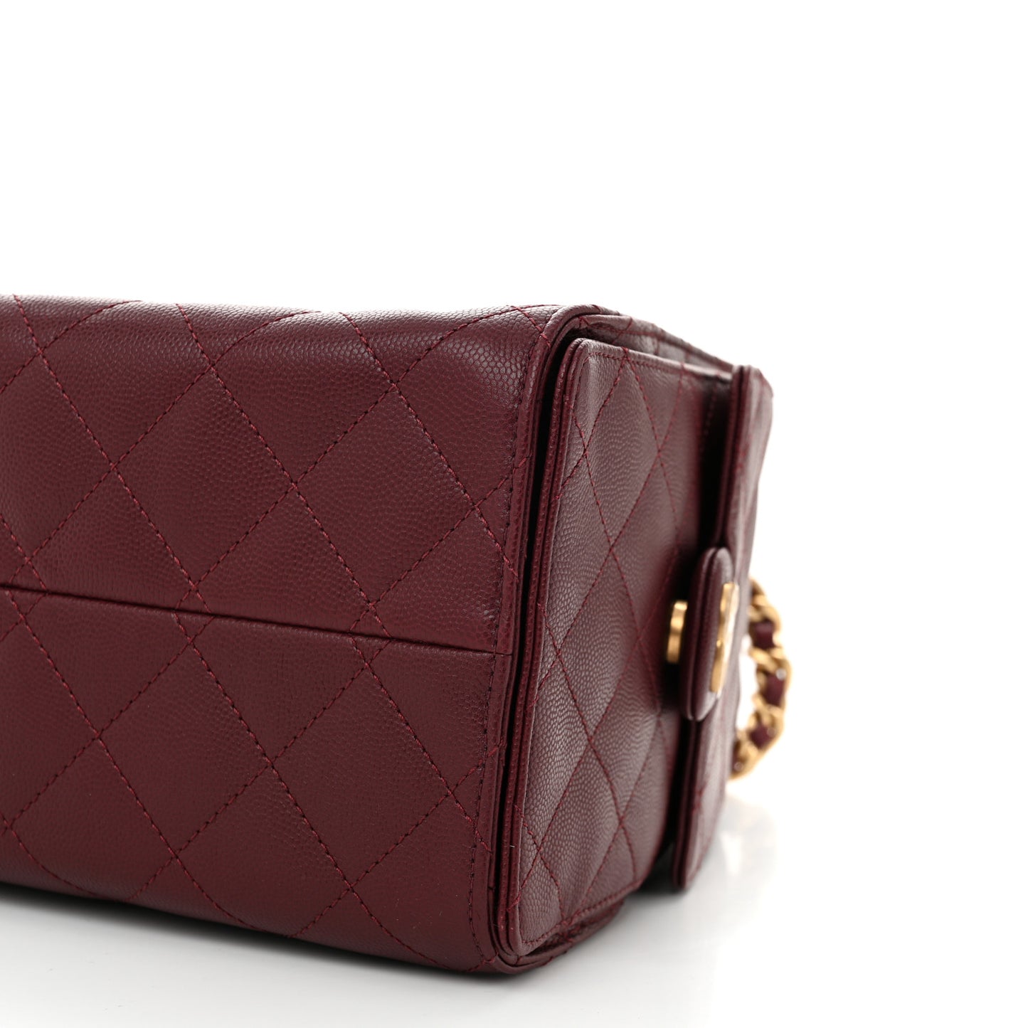 Caviar Quilted Small Chanel 25 Handbag Burgundy