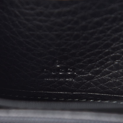 Gucci Pebbled Calfskin Bamboo Tassel Zip Around Wallet Black 6 of 10