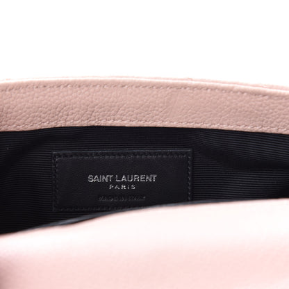 Saint Laurent Sheepskin Matelasse Monogram Classic Baby Chain Pale Pink Bag 11 of 13