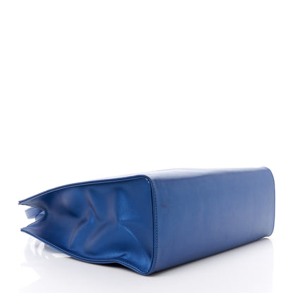 Telfar Metallic Vegan Leather Medium Shopping Bag Cobalt 4 of 11