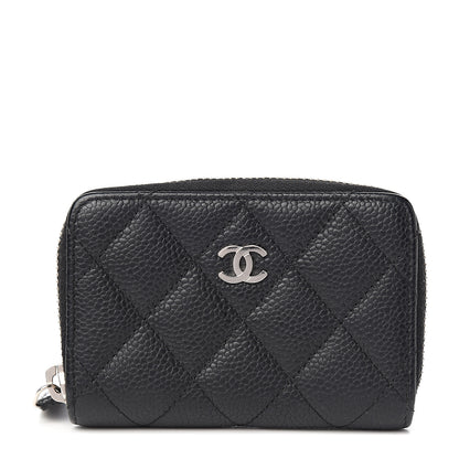 Chanel Caviar Quilted Zip Coin Purse Black 1 of 6