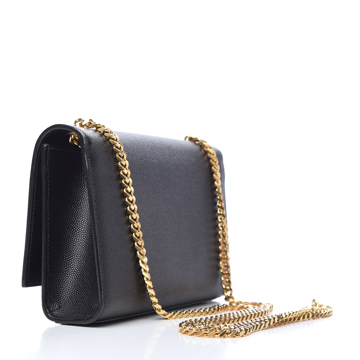 Saint Laurent Grain De Poudre Small Monogram Kate Satchel Black 3 of 8