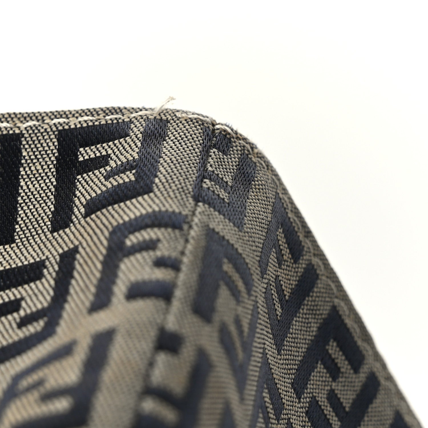 Fendi Zucchino Large Shopper Tote Navy 9 of 9