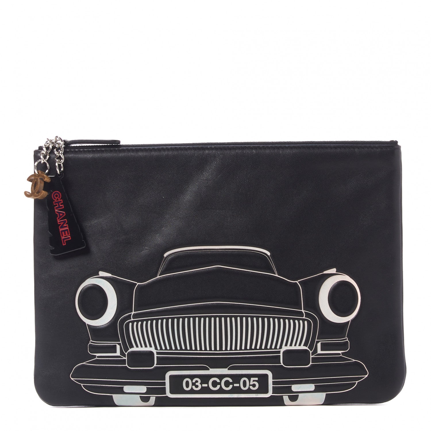 Chanel Lambskin Medium Cuba Car Cosmetic Case Black 1 of 8