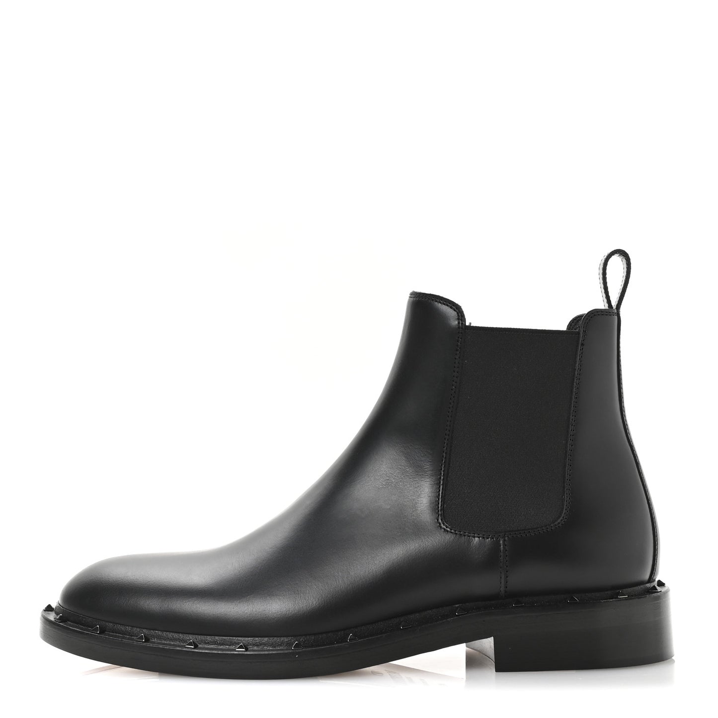 Calfskin Soul Rockstud Beatle Chelsea Ankle Boots 41 Black
