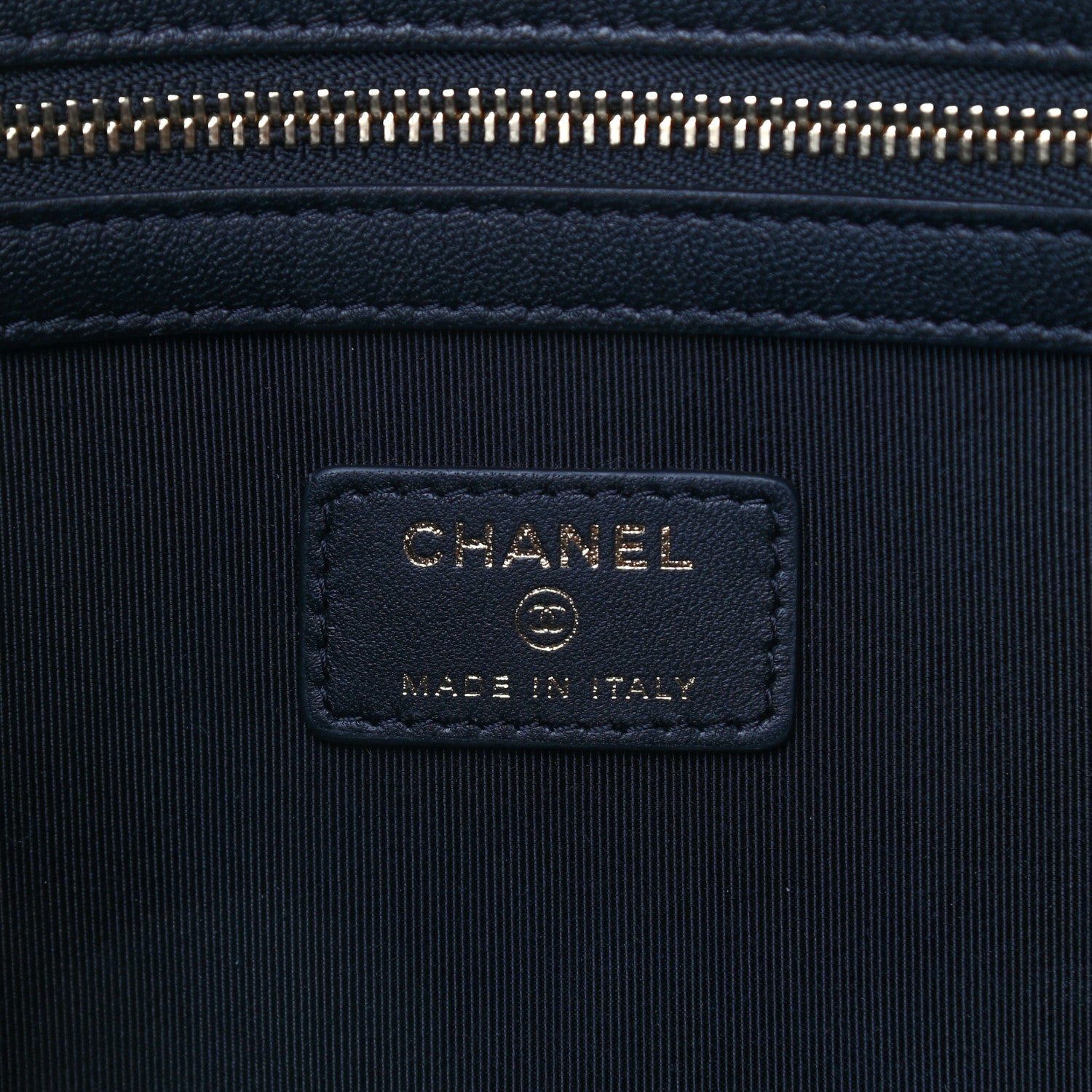 Chanel Lambskin Quilted Large Cosmetic Case Black 6 of 7