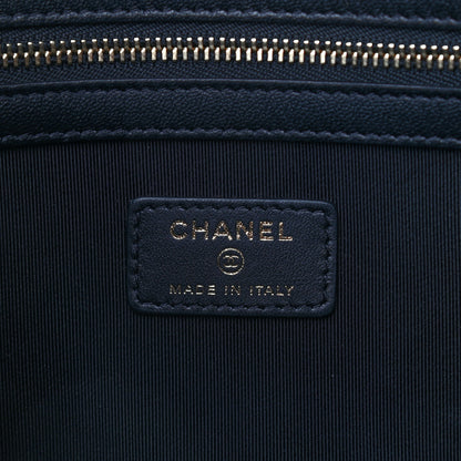 Chanel Lambskin Quilted Large Cosmetic Case Black 6 of 7
