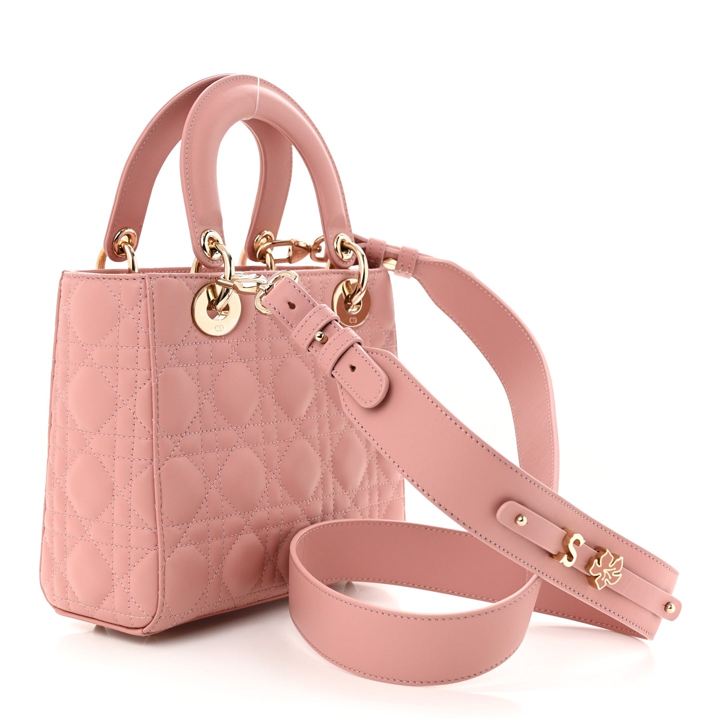 Lambskin Cannage Small My ABCDior Lady Dior Antique Pink