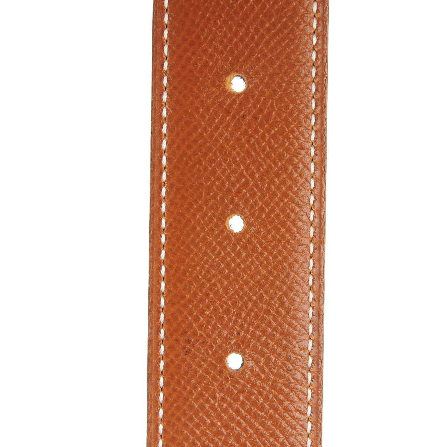 Hermes Box Courchevel 32mm H Belt 65 Black Gold 4 of 9