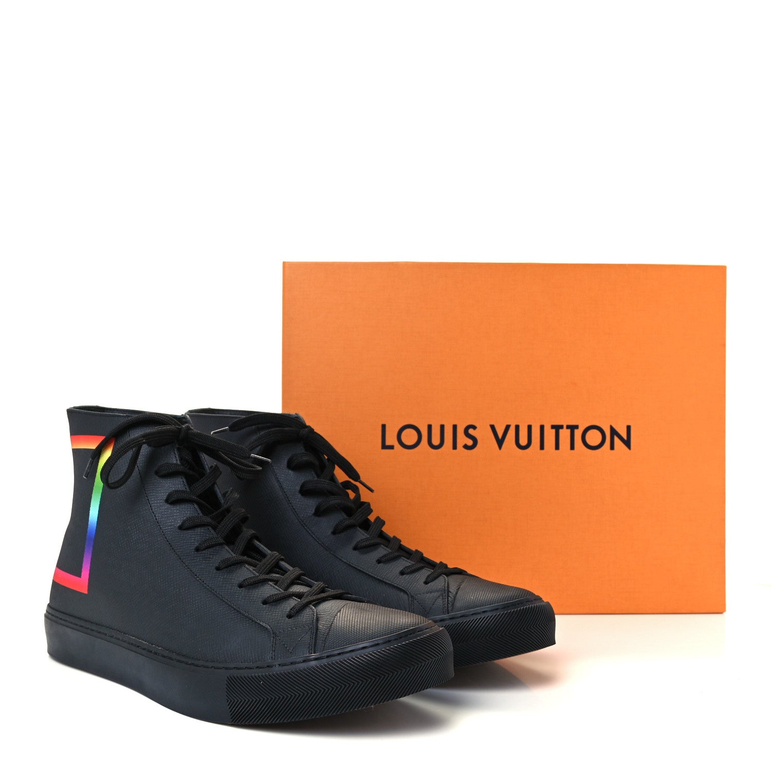 Louis Vuitton Calfskin LV Tattoo Sneaker Boots 10 Black 12 of 12