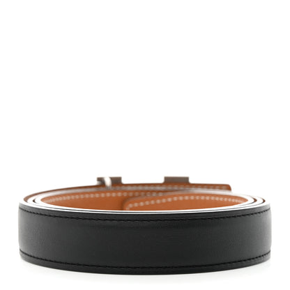 Hermes Swift Epsom 32mm H Belt 85 34 Black Gold 2 of 11