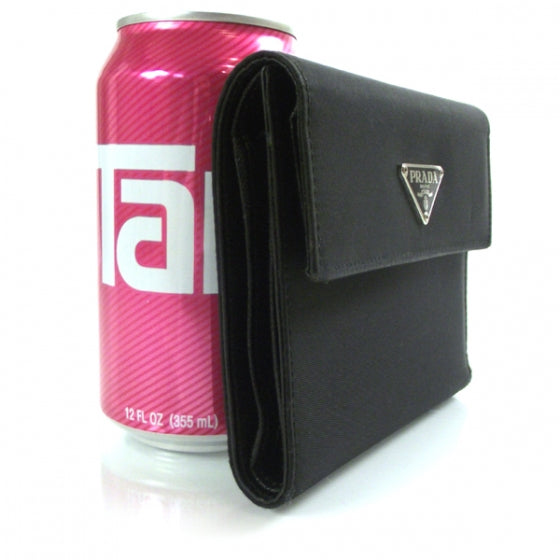 Prada Nylon Bi-Fold Wallet Black 3 of 8