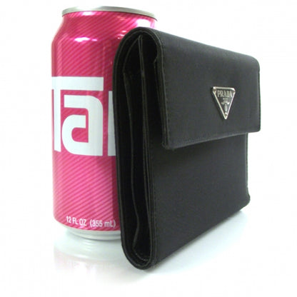 Prada Nylon Bi-Fold Wallet Black 3 of 8
