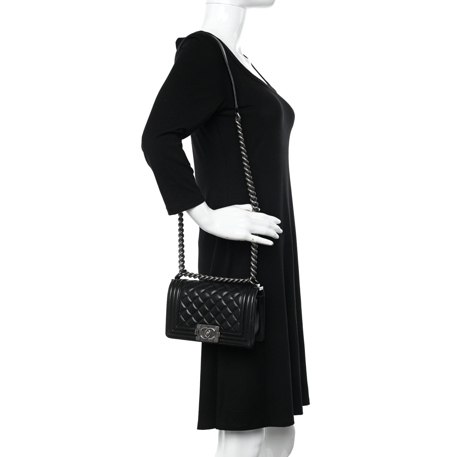 Chanel Calfskin Quilted Small Boy Flap Black 2 of 10