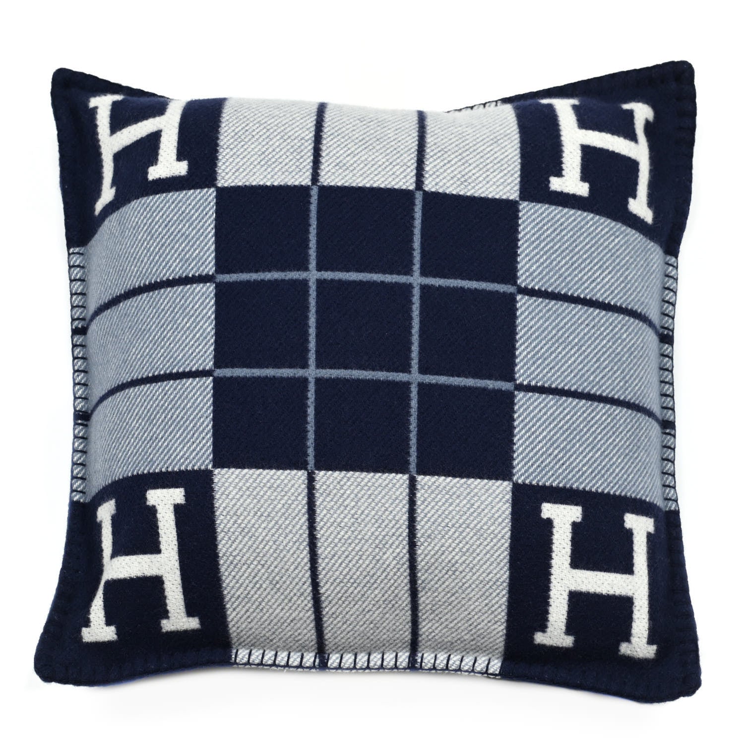 Hermes Wool Cashmere Avalon III Pillow PM Ecru Caban 1 of 3