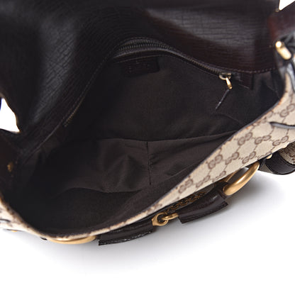 Gucci Monogram Horsebit Chain Flap Shoulder Bag Brown 5 of 10