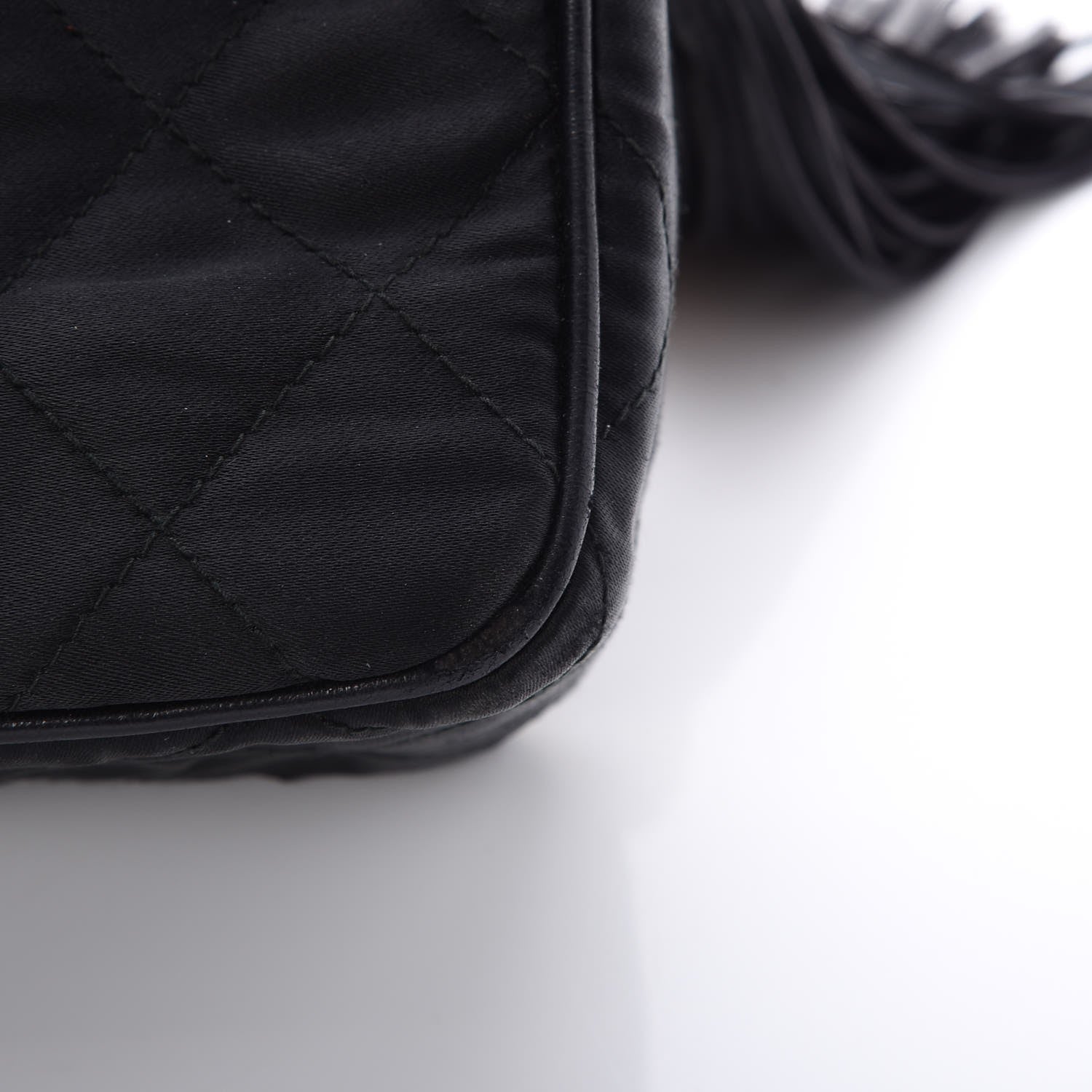 Chanel Quilted Satin CC Camera Bag Black 10 of 10