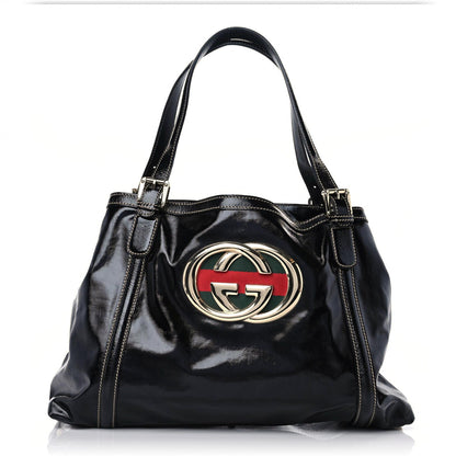 Gucci Dialux Medium Britt Shoulder Bag Black 1 of 12