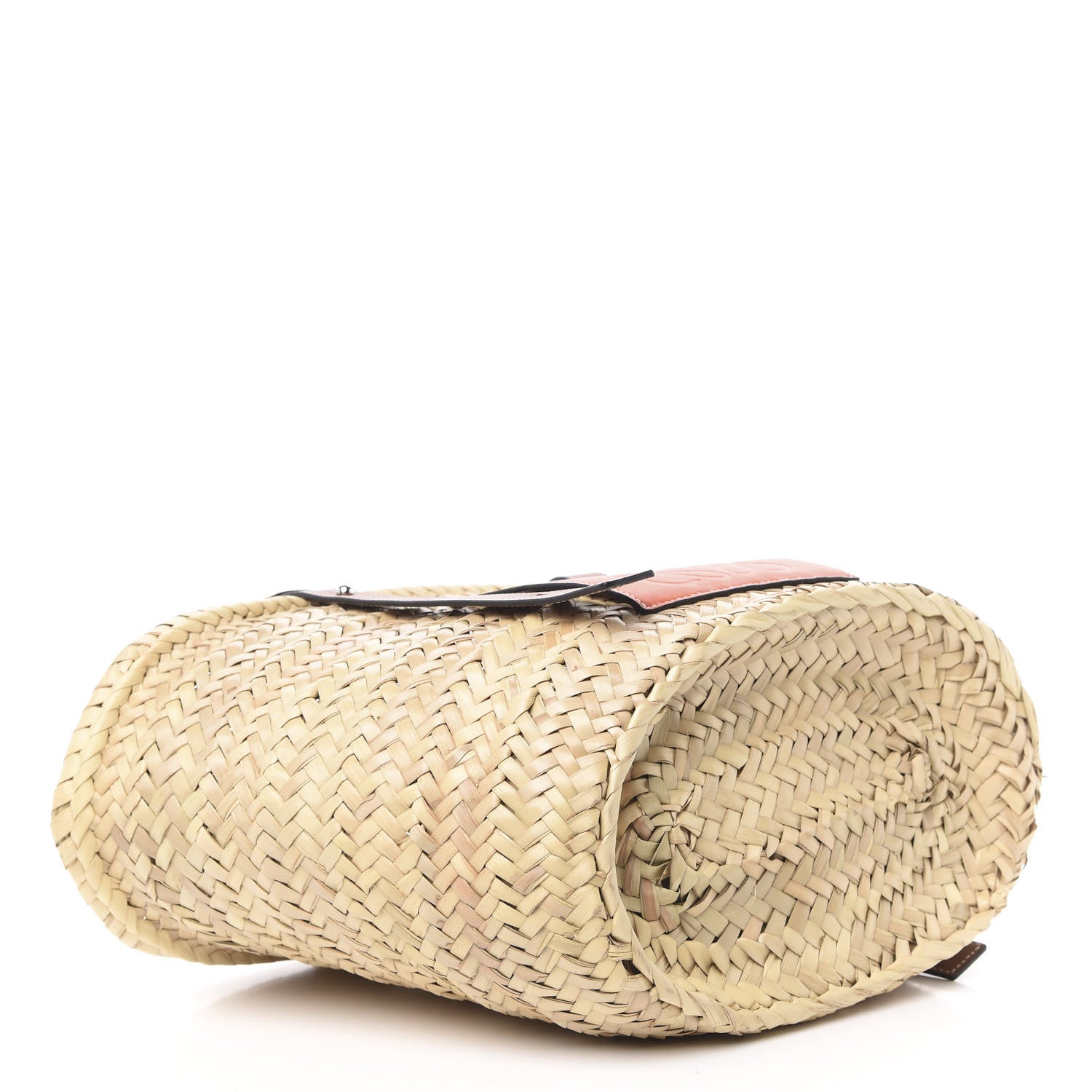 Loewe Raffia Basket Tote Bag Natural Tan Orange 4 of 9