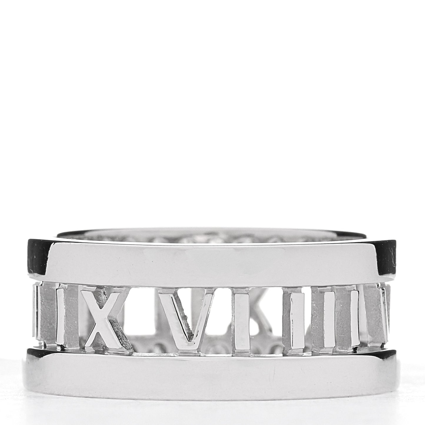 18K White Gold Diamond Wide Atlas Open Ring 60 9