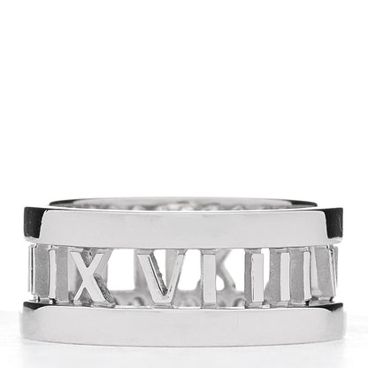 Tiffany 18K White Gold Diamond Wide Atlas Open Ring 60 9 3 of 5