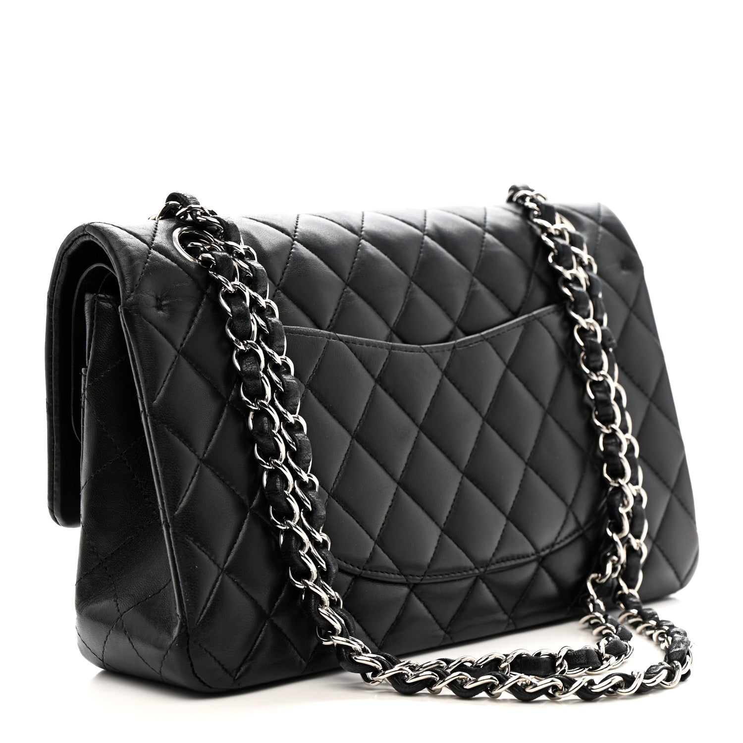 Chanel Lambskin Quilted Medium Double Flap Black 3 of 14