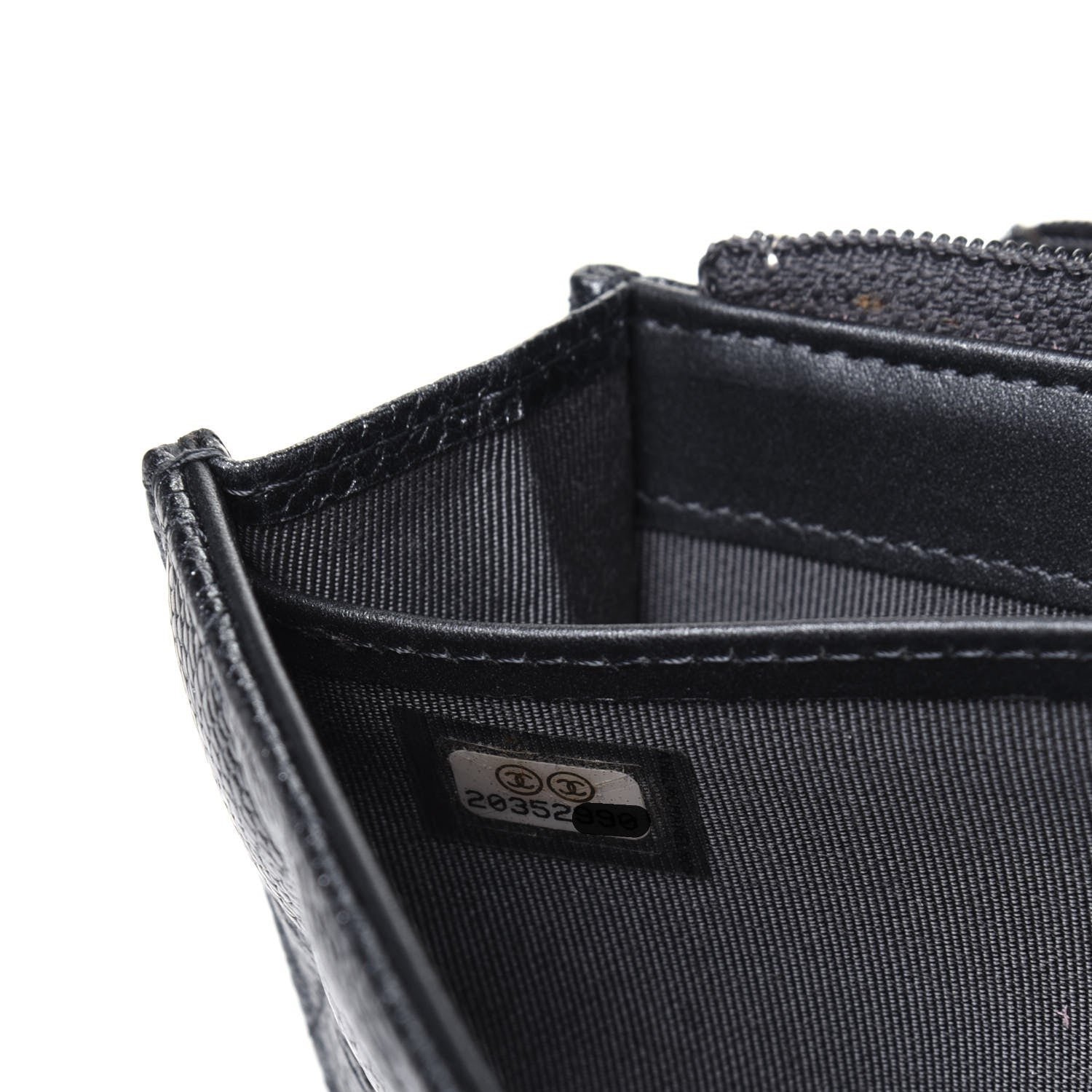 Chanel Metallic Caviar Quilted Large Flap Wallet Charcoal 8 of 18