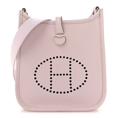 Hermes Taurillon Clemence Evelyne TPM Mauve Pale 1 of 10