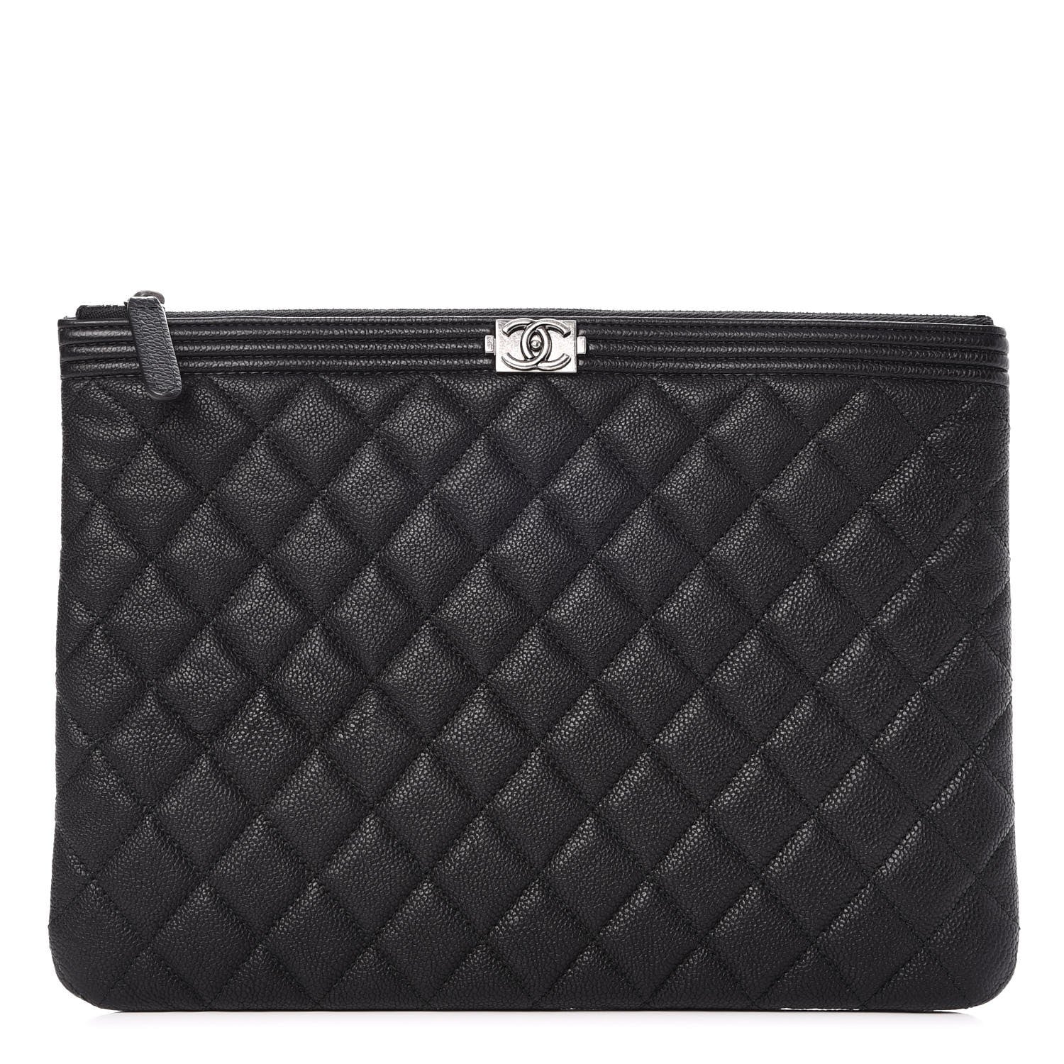Chanel Caviar Quilted Medium Boy Cosmetic Case Black 1 of 8